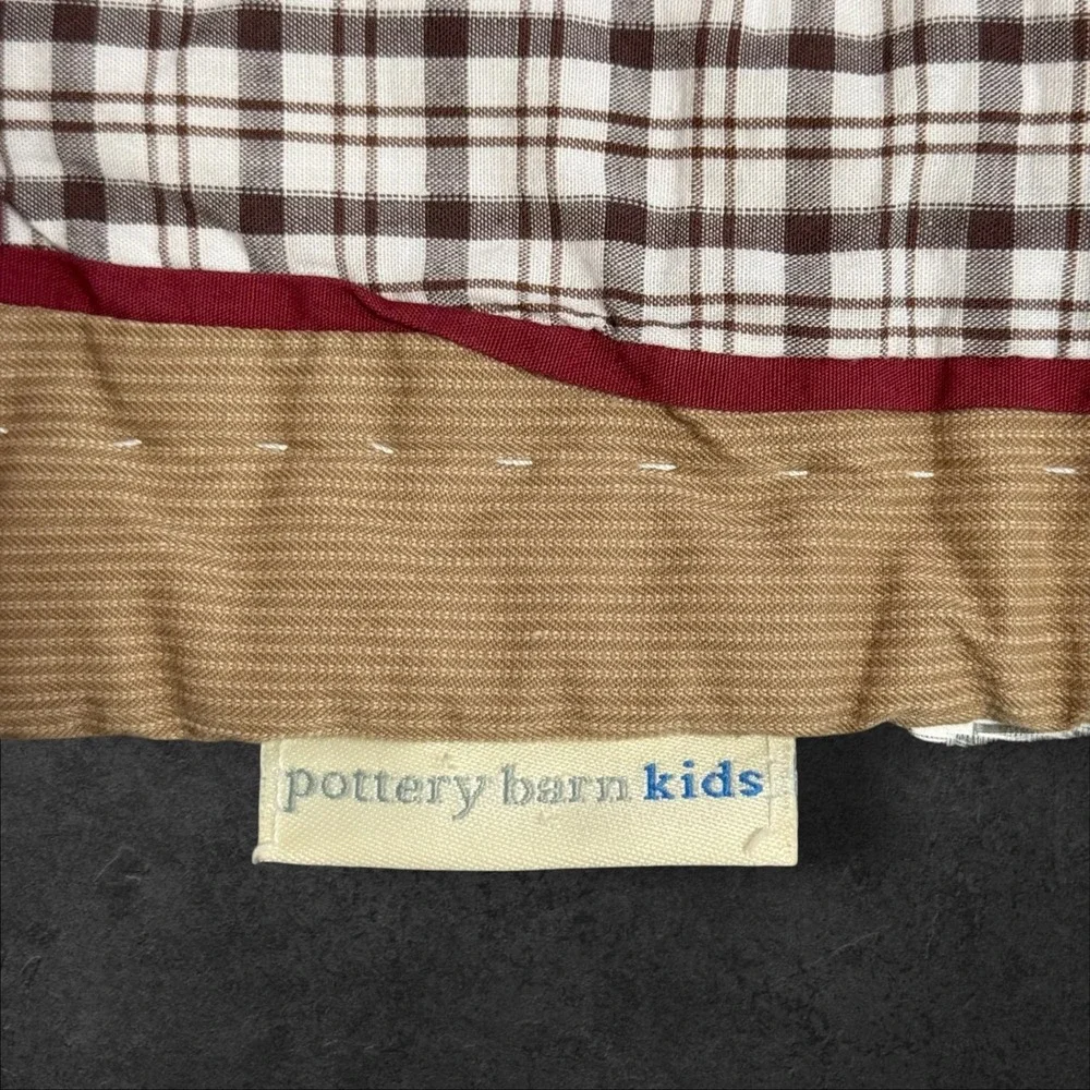 Pottery Barn Kids Twin Football Quilt and Sham Set  Sports Varsity
